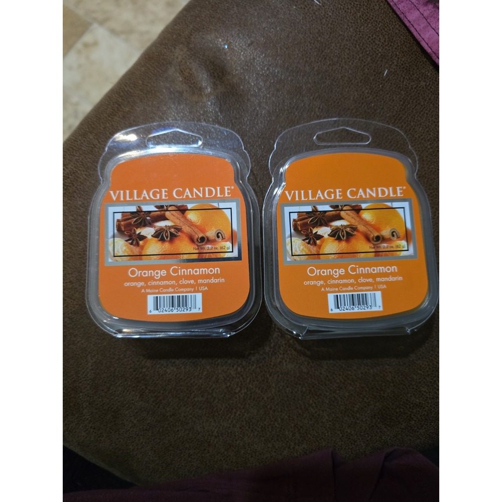 2pks Village Candle Wax Melts Orange Cinnamon Orange Cinnamon Clove Mandarin New